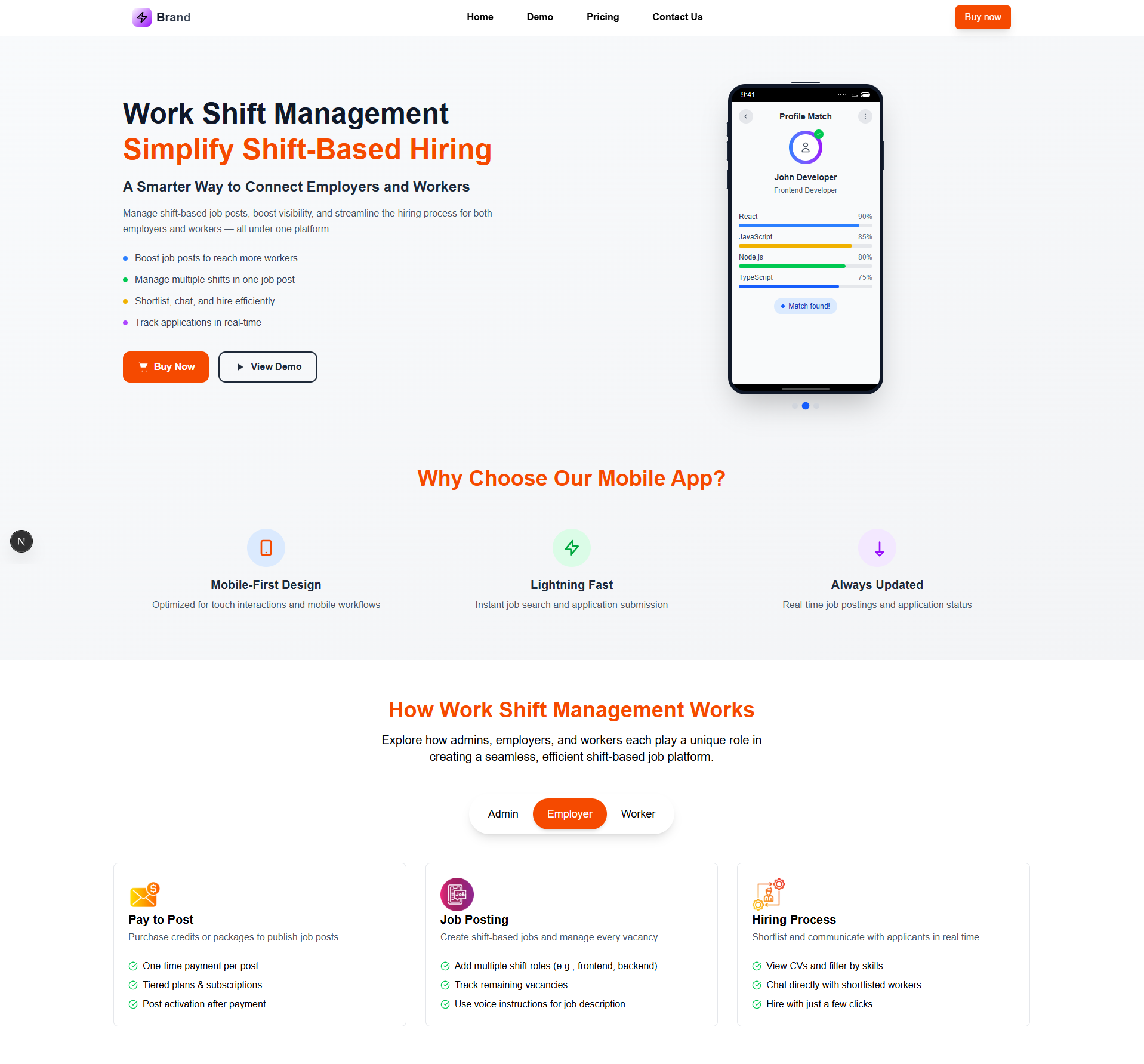 Work Shift Management